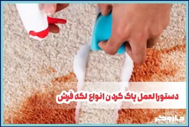 دستورالعمل پاک کردن انواع لکه فرش