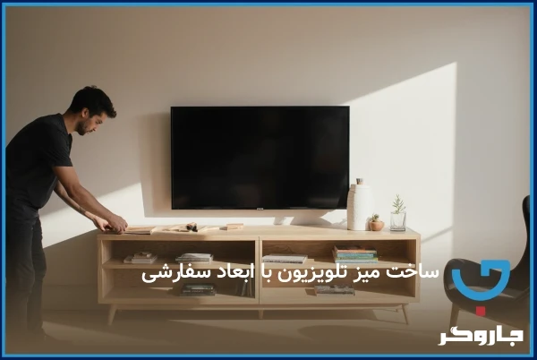 ساخت میز تلویزیون با ابعاد سفارشی