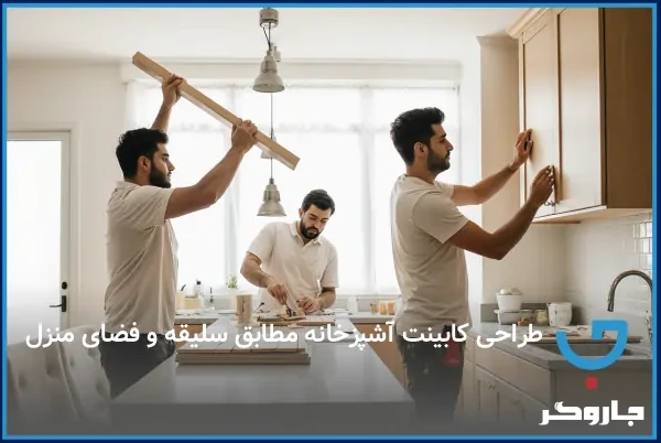 طراحی کابینت آشپزخانه مطابق سلیقه و فضای منزل